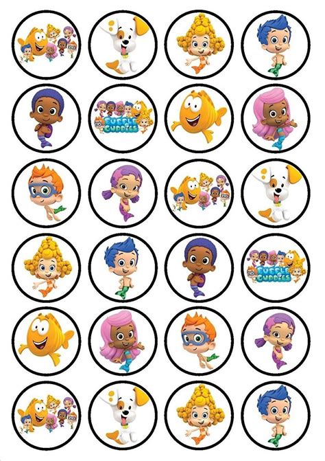 Bubble Guppies Cupcake Toppers Printable